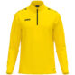 JAKO Ziptop One 8600 in geel, sportieve ziptop van gerecycled polyester met zachte microfleece binnenkant, ideaal voor training, warming-up en vrije tijd. JAKO Teamline One