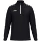 JAKO Ziptop One 8600 in zwart, sportieve ziptop van gerecycled polyester met zachte microfleece binnenkant, ideaal voor training, warming-up en vrije tijd. JAKO Teamline One