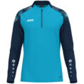 JAKO Ziptop Sonic 8626 in aqua/marine, sportieve ziptop van gerecycled polyester met zachte microfleece binnenkant, ideaal voor training, warming-up en vrije tijd. JAKO Teamline Sonic