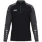 JAKO Ziptop Sonic 8626 in zwart/antraciet, sportieve ziptop van gerecycled polyester met zachte microfleece binnenkant, ideaal voor training, warming-up en vrije tijd. JAKO Teamline Sonic