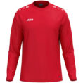 JAKO Sweater One 8800 in rood, sportieve sweater van gerecycled polyester met zachte microfleece binnenkant, ideaal voor training, warming-up en dagelijks gebruik. JAKO Teamline One