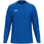 JAKO Sweater One 8800 in royal, sportieve sweater van gerecycled polyester met zachte microfleece binnenkant, ideaal voor training, warming-up en dagelijks gebruik. JAKO Teamline One