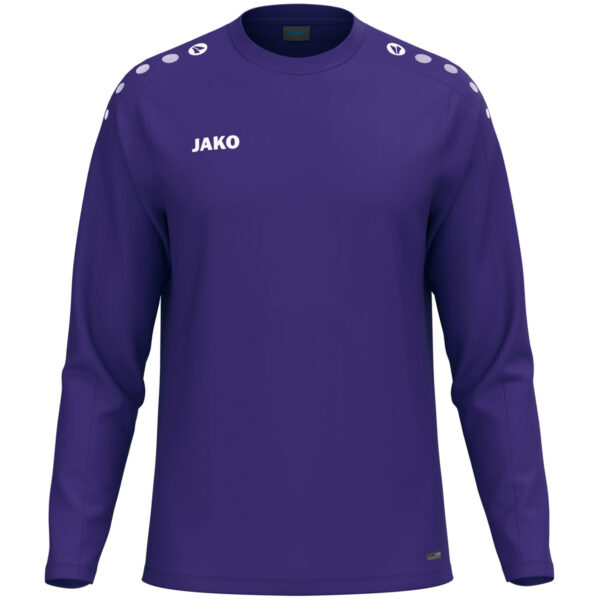 8800_486 JAKO Sweater One 8800 in Paars, sportieve sweater van gerecycled polyester met zachte microfleece binnenkant, ideaal voor training, warming-up en dagelijks gebruik. JAKO Teamline One