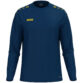 JAKO Sweater One 8800 in Navy/Geel, sportieve sweater van gerecycled polyester met zachte microfleece binnenkant, ideaal voor training, warming-up en dagelijks gebruik. JAKO Teamline One