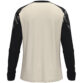 JAKO Longsleeve Sonic 8826 in Off White/Zwart, sportieve longsleeve van gerecycled polyester met printschouderinzet, ademend en slijtvast, ideaal voor training, warming-up en dagelijks gebruik. JAKO Teamline Sonic