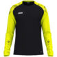 JAKO Longsleeve Sonic 8826 in zwart/geel, sportieve longsleeve van gerecycled polyester met printschouderinzet, ademend en slijtvast, ideaal voor training, warming-up en dagelijks gebruik. JAKO Teamline Sonic