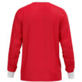JAKO Keepershirt One 8900 in rood, sportief keepersshirt van gerecycled polyester, licht, ademend en slijtvast, met contrasterende ribkraag en mouwuiteinden, perfect voor training en wedstrijden. JAKO Teamline One. JAKO Keeperskleding