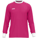 JAKO Keepershirt One 8900 in deep pink, sportief keepersshirt van gerecycled polyester, licht, ademend en slijtvast, met contrasterende ribkraag en mouwuiteinden, perfect voor training en wedstrijden. JAKO Teamline One. JAKO Keeperskleding