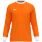 JAKO Keepershirt One 8900 in fluor oranje, sportief keepersshirt van gerecycled polyester, licht, ademend en slijtvast, met contrasterende ribkraag en mouwuiteinden, perfect voor training en wedstrijden. JAKO Teamline One. JAKO Keeperskleding