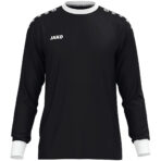 JAKO Keepershirt One 8900 in Zwart, sportief keepersshirt van gerecycled polyester, licht, ademend en slijtvast, met contrasterende ribkraag en mouwuiteinden, perfect voor training en wedstrijden. JAKO Teamline One. JAKO Keeperskleding