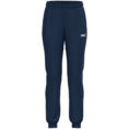 JAKO Polyesterbroek One Dames 9200D in marine, sportieve en functionele broek van gerecycled polyester voor dames, met ritssluiting aan de pijpen en praktische zijzakken, ideaal voor training en vrije tijd. JAKO Teamline One