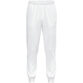 JAKO Polyesterbroek One 9200 in wit, sportieve en comfortabele broek van gerecycled polyester, met ritssluiting aan de pijpen en praktische zijzakken, ideaal voor training en dagelijks gebruik. JAKO Teamline One