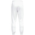 JAKO Polyesterbroek One 9200 in wit, sportieve en comfortabele broek van gerecycled polyester, met ritssluiting aan de pijpen en praktische zijzakken, ideaal voor training en dagelijks gebruik. JAKO Teamline One