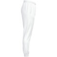 JAKO Polyesterbroek One 9200 in wit, sportieve en comfortabele broek van gerecycled polyester, met ritssluiting aan de pijpen en praktische zijzakken, ideaal voor training en dagelijks gebruik. JAKO Teamline One