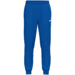 JAKO Polyesterbroek One 9200 in royal, sportieve en comfortabele broek van gerecycled polyester, met ritssluiting aan de pijpen en praktische zijzakken, ideaal voor training en dagelijks gebruik. JAKO Teamline One