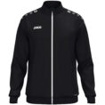 JAKO Polyestervest One 9300 in Zwart, sportieve en functionele polyesterjas van gerecycled materiaal, met ribboorden en zijzakken, ideaal voor training, vrije tijd en dagelijks gebruik. JAKO Teamline One