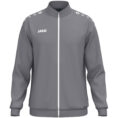 JAKO Polyestervest One 9300 in Grijs, sportieve en functionele polyesterjas van gerecycled materiaal, met ribboorden en zijzakken, ideaal voor training, vrije tijd en dagelijks gebruik. JAKO Teamline One