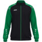 JAKO Polyestervest Sonic 9326 in zwart/groen, modern en functioneel polyesterjack met schouderprint en JAKO-stippen, duurzaam, ademend en ideaal voor training, vrije tijd en sportieve activiteiten. JAKO Teamline Sonic