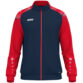 JAKO Polyestervest Sonic 9326 in marine/rood, modern en functioneel polyesterjack met schouderprint en JAKO-stippen, duurzaam, ademend en ideaal voor training, vrije tijd en sportieve activiteiten. JAKO Teamline Sonic
