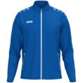 JAKO Vrijetijdsvest One 9800 in royal, modern en sportief vrijetijdsjack van 100% gerecycled polyester, ademend, duurzaam en ideaal voor dagelijks gebruik, reizen en actieve ontspanning. JAKO Teamline One