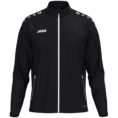JAKO Vrijetijdsvest One 9800 in Zwart, modern en sportief vrijetijdsjack van 100% gerecycled polyester, ademend, duurzaam en ideaal voor dagelijks gebruik, reizen en actieve ontspanning. JAKO Teamline One