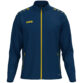 JAKO Vrijetijdsvest One 9800 in Navy/Geel, modern en sportief vrijetijdsjack van 100% gerecycled polyester, ademend, duurzaam en ideaal voor dagelijks gebruik, reizen en actieve ontspanning. JAKO Teamline One